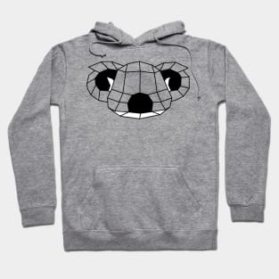 Low Poly Koala Black Hoodie